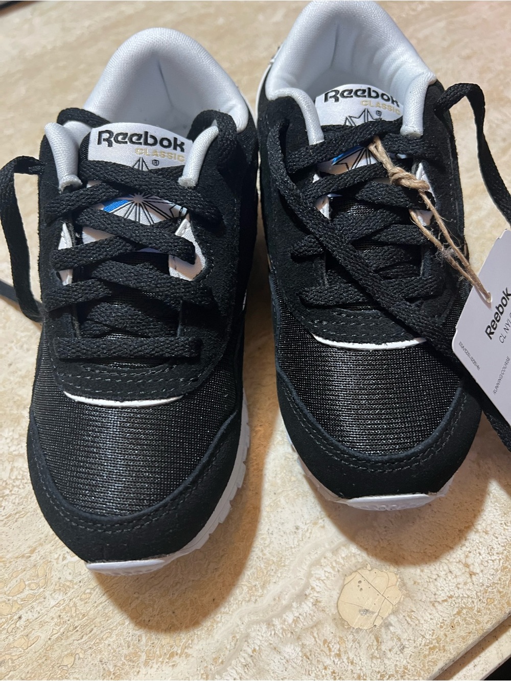Reebok Kids Black & White Classic Sneakers